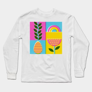 cute easter egg pattern Long Sleeve T-Shirt